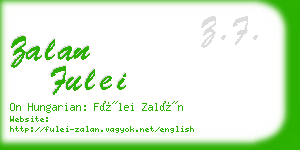 zalan fulei business card